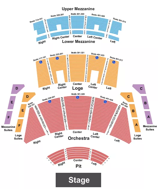 Peacock Theater Seating Chart